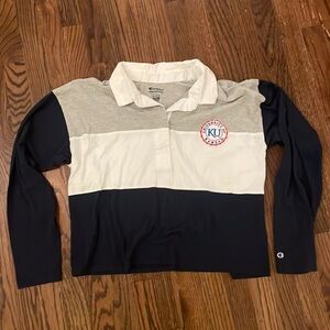 Vintage Champion University of Kansas Rugby style longsleeve